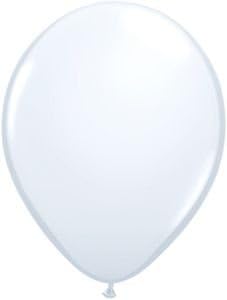 Qualatex 5" White Latex Balloons (100ct)