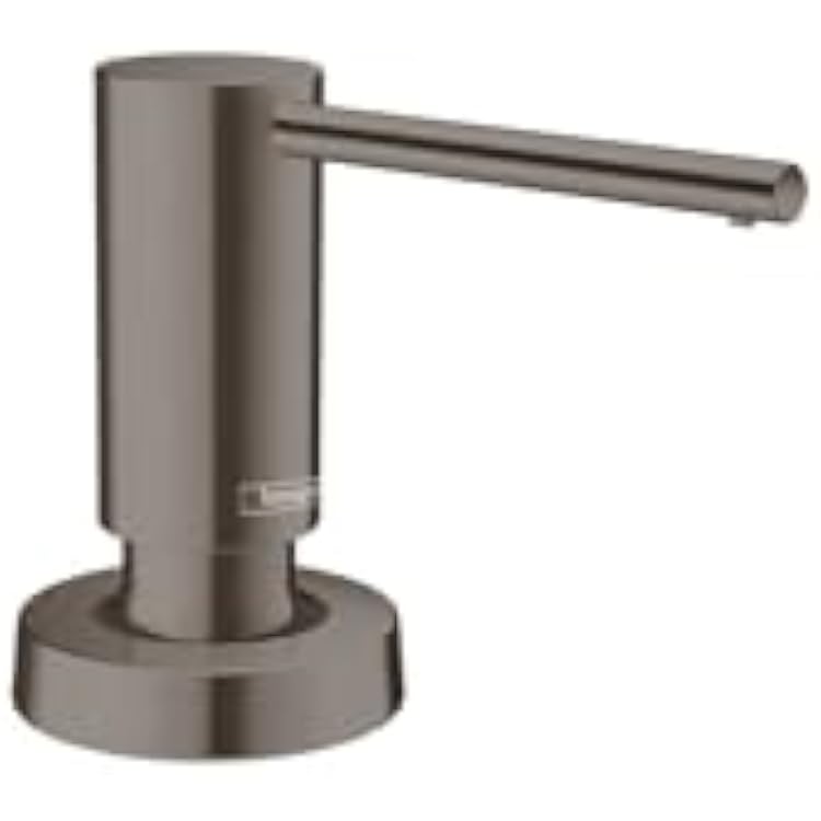 hansgrohe Focus Modern Bath and Kitchen Sink Soap Dispenser in Brushed Black Chrome, 40438341