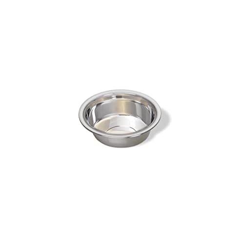 Van Ness Pets Lightweight Stainless Steel Cat Bowl, 8 OZ Food And Water Dish, Natural
