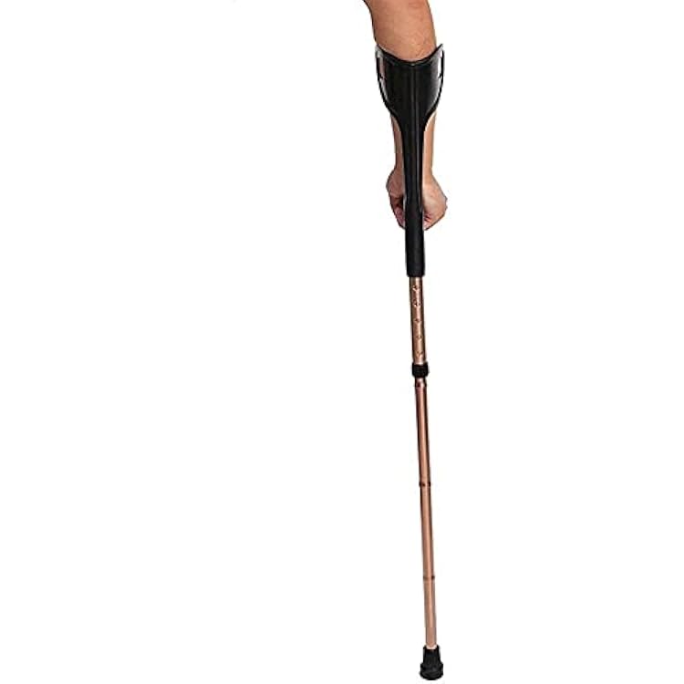 Crutch Folding Elbow, Aluminum Alloy, Four Folds, Elbow, Forearm Crutch Elbow Crutches Foldable Ultralight Aluminum Assistance Hight Adjustable100-110 cm with Comfy Handle