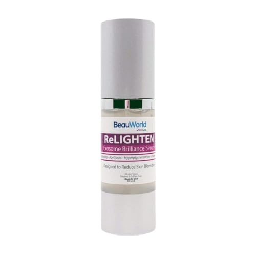 ReLIGHTEN Exosome Brilliance Serum 30 ml Brightening Serum for Even Skin Tone Reduces Dark Spots & Hyperpigmentation Advanced Exosome Technology for Radiant, Glowing Skin