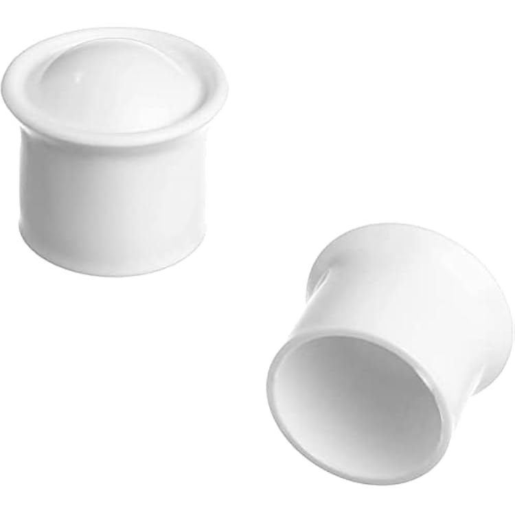 Bettomshin Curtain Rod Cap Finials, Fit for 28mm1.1 Inch Outer Dia Curtain Rods, White Plastic Window Curtain Rod End Plug, Window Curtain Finals Head Cap Finials Fit for Home Office 2Pcs