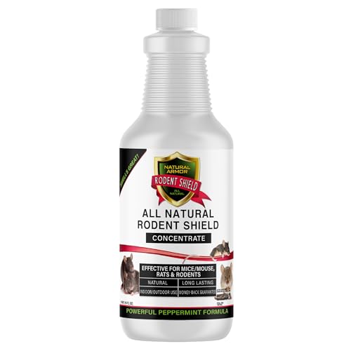 Natural Armor Peppermint Repellent 16oz Concentrate for MiceMouse, Rats & Rodents - Powerful Peppermint Oil Repellent Makes 1 Gallon of Ready to Use Repellent Spray Formula