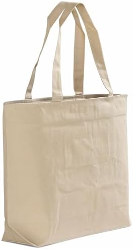 Heavy-Duty Canvas Zipper Tote Bag with Interior Zippered Pocket Durable, Stylish, and Functional
