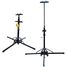 Two Lighting Crank Stands 13.1ft Crank Up Stage Lighting Stand Heavy Duty Light Truss System with Outriggers Bracket Lifting Support Adjustable Height Load 440 LB for DJ