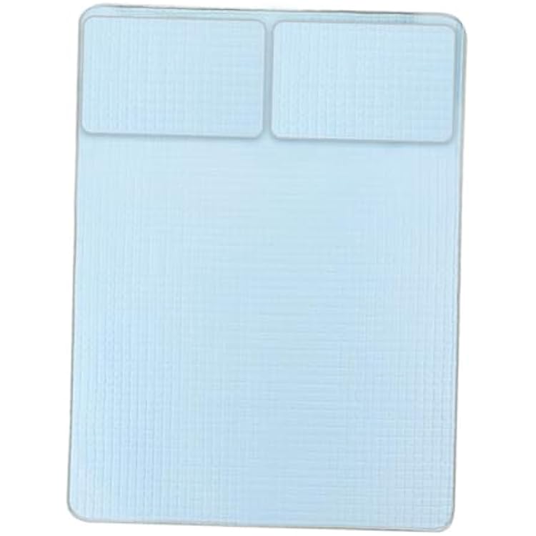 Cooling Mattress Pad Mattress Protector for Human Cool Mat for Hot Sleepers, Soft Lightweight Comfortable Latex Cooling Mat, Blue 1.8mx2.0m