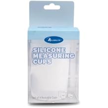 Alumilite Silicone Measuring Cups | 2-Pack 8oz + 2-Pack 4oz | Durable, Reusable, Easy-to-Clean Silicone Cups for Epoxy, Resin, DIY Projects, Paint Pouring, Acrylic Art, Small Batches & Crafts