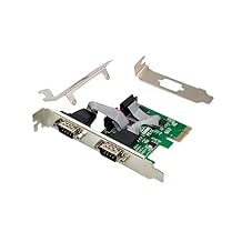 X-MEDIA XM-PEX-2S PCI-E 2-Port Dual DB9 Serial/RS232 Port PCI Express (PCIe x1) Controller Card | WCH382L Chipset | 16C550/16C552/16C554 and 16C750 UART