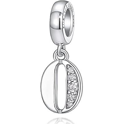 FOREVER QUEEN Lucky Number 0-9 Charm S925 Sterling Silver Pendant Dangle Bead with Cubic Zirconia fit Charms Bracelet Necklace Meaningful Anniversary Jewelry Gift for Girlfriend Wife Mother Daughter