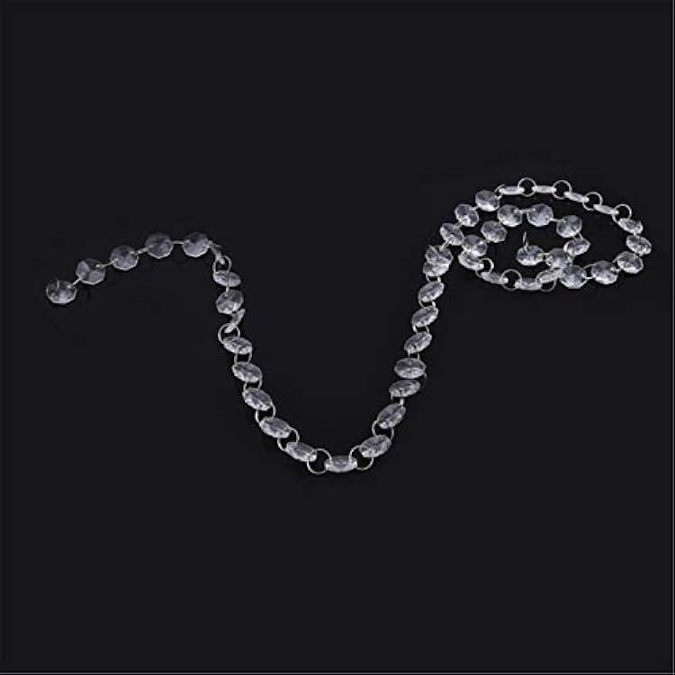 Romantic Crystal Beaded Curtain Shine Octagonal Beads Photo Props Transparent Door Curtain Home Living Room Decor