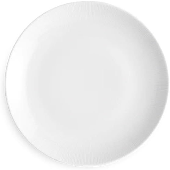 Pillivuyt Eventail Coupe Salad Plate 8.25" Set of 4 White Resistant Porcelain Dessert Serveware Eventail-Collection France