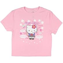 Sanrio Hello Kitty Women's School Girl Cropped Juniors Short Sleeve T-Shirt