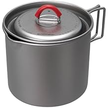 Evernew Titanium Lightweight Camping Mug Pot w/Folding Handle Set, 500ml