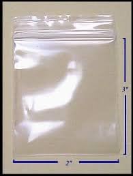 Clear Ziplock Bags 2"x3" 2mil X 1000 Baggies