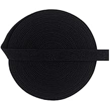 Bristlegrass 1/2 Inch Elastic for Sewing Waistband, 12 Yard Black Knit Wide Elastic for Sewing Elastic Ribbon and Flat Rope, Sewing Elastic DIY Elastic Bands (12Y 1/2" Black)