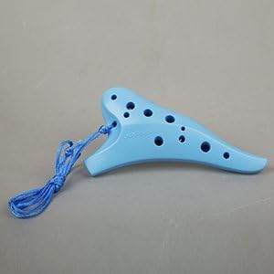 Osawa 12 Holes Soprano C ABS Resin (Sturdy & Durable) Ocarina - Easy to Learn, Good for Beginner (Blue)