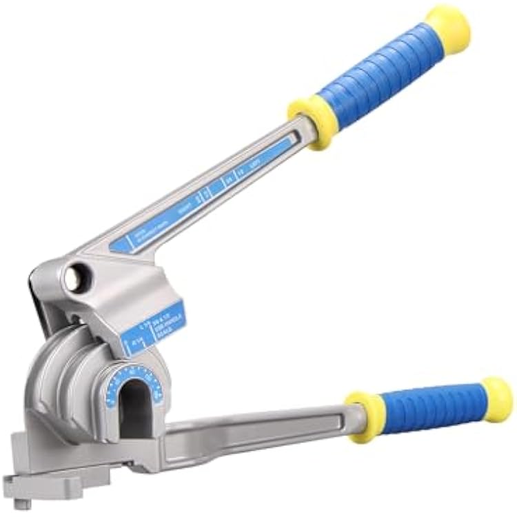 3-IN-1 Tube Bender, Outer Diameter 14, 38, 12, 0-180 Manual Pipe Bender Tool, for Aluminum, Brass, Copper and Thin Steel Pipes