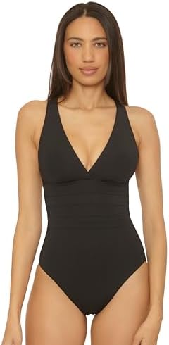 Soluna Swim Womens Sun Goddess Pleated One Piece Swimsuit, Tummy Control, Bathing Suits for Women