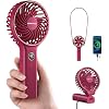 SWEETFULL Handheld Portable Fan, 5000mAh Rechargeable Battery, 6 Speed Wind, LED Digital Display, Foldable Electric Personal Mini Travel Fan with Backup Power, Summer Essentials Gifts for Women Girl