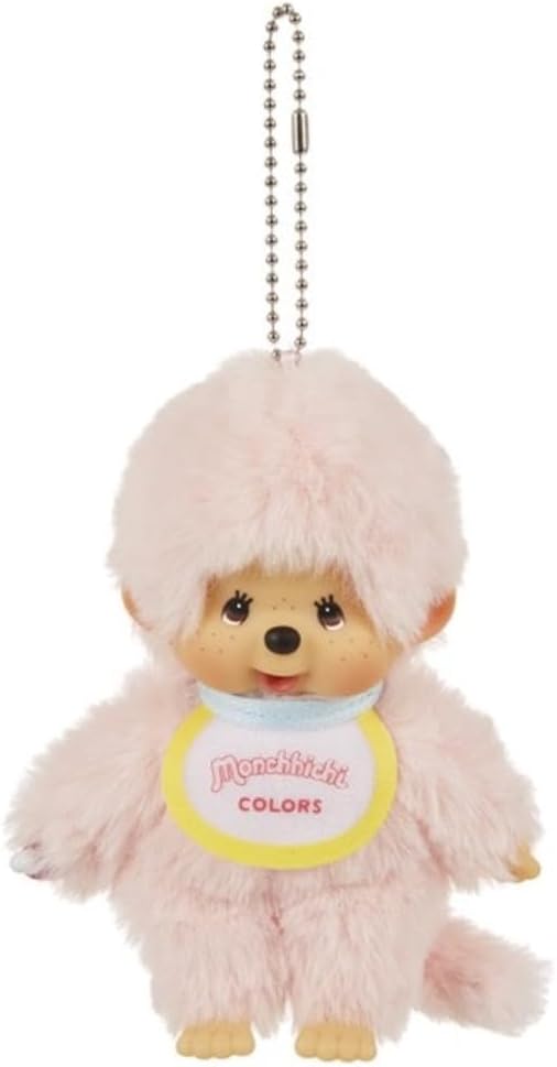 Monchhichi Colors Pink Plush Mascot Keychain