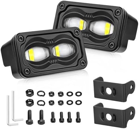 3 Inch SAE LED Fog Lights 40W DOT Approved Mini LED Light Pods Street Legal Cut-Off Low Beam Small Offroad Lights Fog Pods Lights 2 Packs for Trucks Pickup Motorcycle Dirt Bike SUV UTV ATV