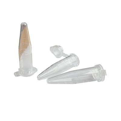 50 Piece of 1.5 ml Microcentrifuge Tube Graduated Holder Vial Tiny Container with Snap Cap, Clear EP Tube for Tiny Seeds Storage Sample Tubes