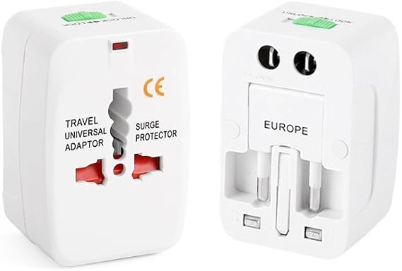 Evrensel Seyahat Adaptörü, Priz Çevirici Dönüştürücü, 150+ Ülke Uyumlu, Tip A/B/C/G/I, Beyaz, Kompakt Tasarım, 110V 250V Uyumlu (1ADET)