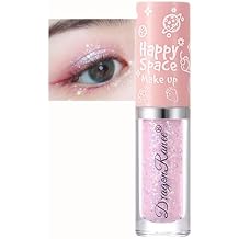Liquid Glitter Eyeshadow Sparkly Pink Eye Shadow Highly Pigmented,Long Lasting,Quick Drying Liquid Eyeliner,Easy to Apply Crystals Shimmer Eyeshadow,Pearlescent Eye Makeup Cosmetic for Women
