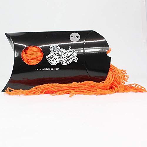 Twisted Stringz Yo-Yo Strings - Polyester - Solid Thick YoYo String - 100 Pack Orange