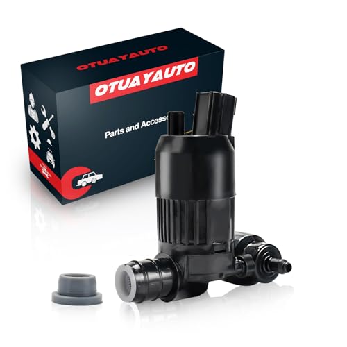 OTUAYAUTO Windshield Washer Pump - Replacement for Ford Explorer, Edge, Fiesta, Flex, Mondeo V Turnier Original Factory OEM: BA8Z17664A Washer Fluid Pump with Grommet