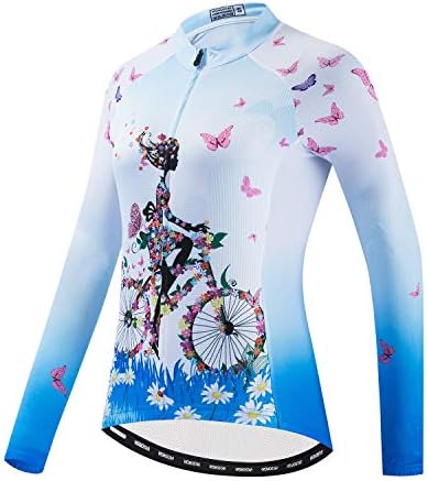 Cycling Jersey Women Bicycle Team Long Sleeve Racing Bike T-Shirt Warm Clothing Sport Tops