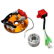 Motorcycle Magneto Coil Inner Rotor Stator Kit for LF YX 50/110/125/150/160cc Scooter Go for Kart ATV for Quad Moto for Horizontal Engine(Gold)