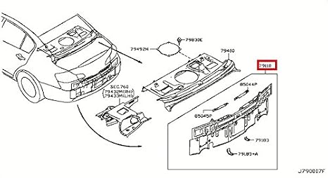Infiniti Genuine Body Back & Fitting Rear Upper Panel 79110-JK00A G35/37/25 SEDAN