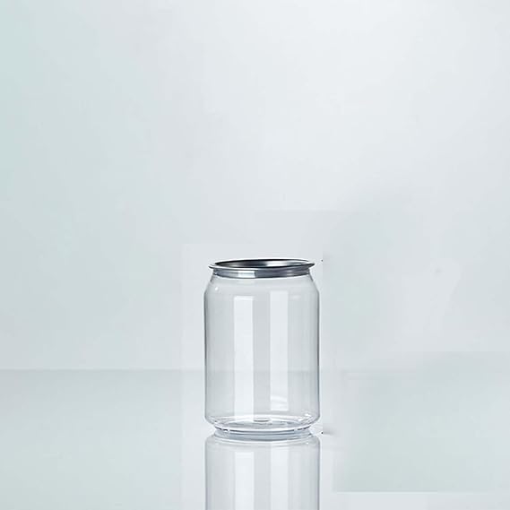200-Pack Disposable Plastic Can Sealer Cups with Aluminum Lids – Leak-Proof, PET Juice Bottles with Caps Compatible with Can Sealing Machine (250ml, 200 Pack)