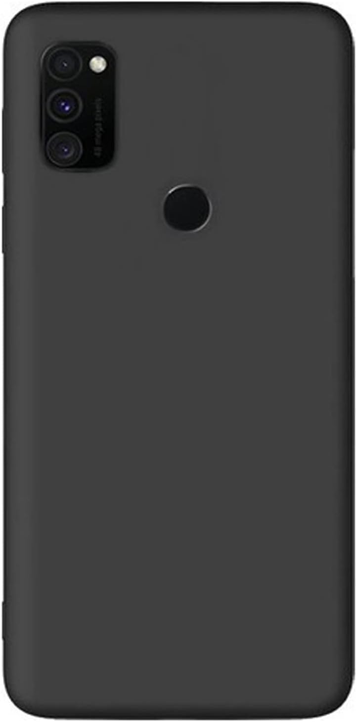 KZY İLETİŞİM Samsung Galaxy M21 ile uyumlu Kapak Mat Siyah Silikon Lux Kılıf
