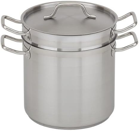 Royal Industries Double Boiler with Lid, 16 qt, 11" x 10.4" HT, Stainless Steel, Commercial Grade - NSF Certified