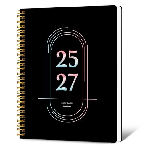 TREES Monthly Planner 2025-2027, 24 Months Planner Calendar 2025-2027, July 2025 - June 2027, 7.3 9.5, Simple Calendar Planner Notebook with Monthly Goals for School Office Home Planning