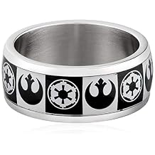 Star Wars Jewelry Men's Empire Rebel Alliance Logo Stainless Steel Ring