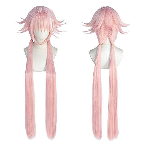 Long pink ponytail hair Cosplay Anime Wig Costume Character Wig
