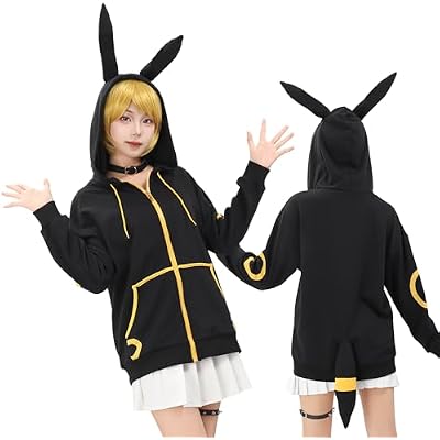 DAZCOS Anime Cosplay Hoodie Sweatshirt With Ears Tail Costume for Women