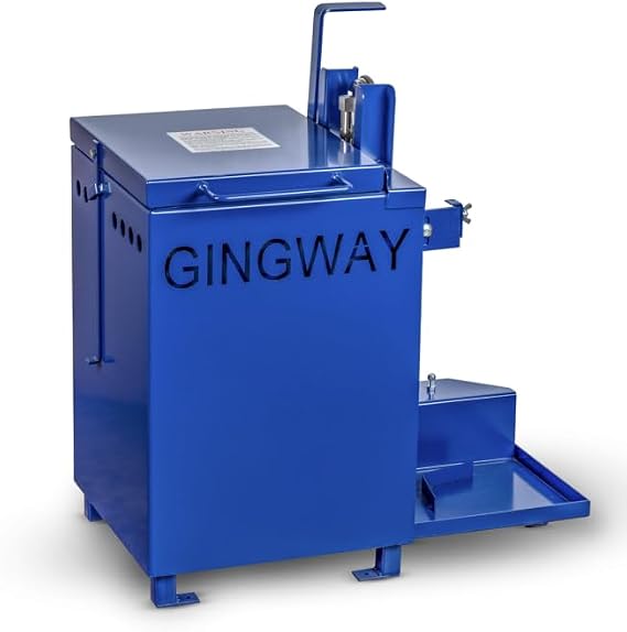 Gingway 10-Gallon Stationary Mini Melter: Portable Pavement Maintenance Solution, 50,000 BTU Burner, Fast Crack Filler Melting, Heavy-Duty Steel Construction, Easy Operation