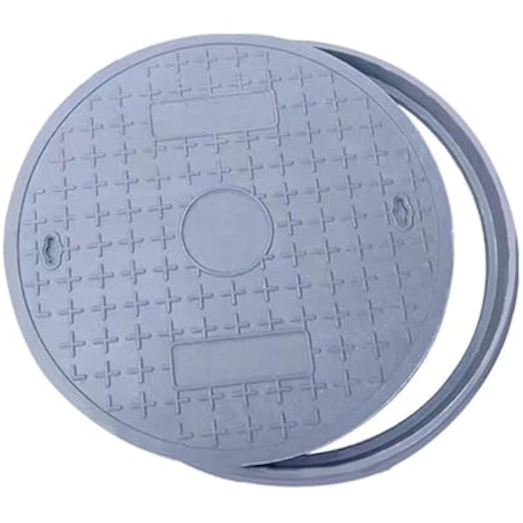 Sewage Basin Manhole Cover, FRP Solid Septic Tank Lid, Reinforced Steel Sewer Cover for Round Openings