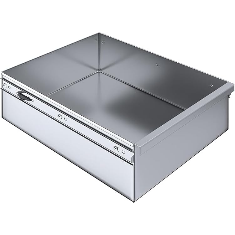 15 x 20 Stainless Steel Drawer for Work Table 430 SS 18-Gauge Heavy-Duty Metal Drawer Fits Prep Tables Commercial or Residential NSF Certified 15 x 20