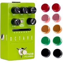 FLAMMA FS08 Octave Pedal with 10 pcs Footswitch Toppers
