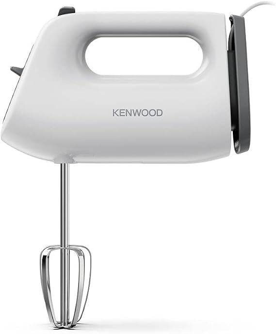 Kenwood QuickMix Lite, Lightweight Hand Mixer Twin Beaters with Slow Speed Start, SureEject Tool, Cord Wrap, HMP10.00WH, 300W Motor, Dishwasher Safe, White