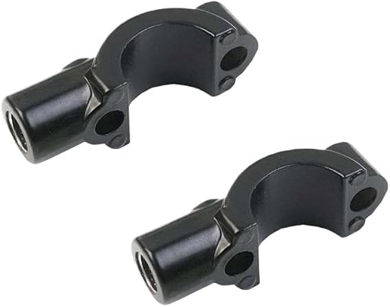 Universal Compatible 7/8" 22mm Lever Brake Clutch Master Cylinder Clamp Bracket Cover Fixing Seat M10 Bolts Base Support Aftermarket Replacement(Black A)