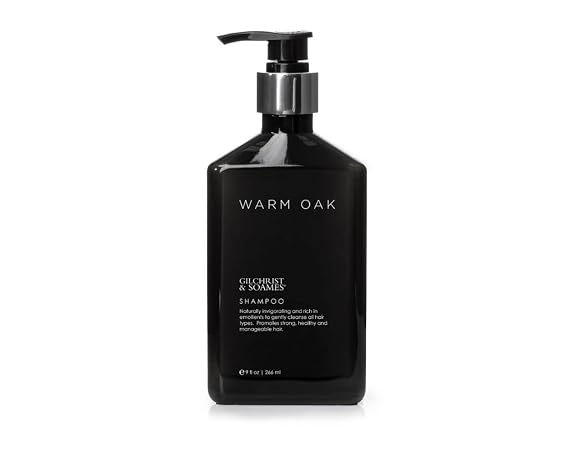 Gilchrist & Soames Warm Oak Shampoo - 9oz - Promotes Strong and Healthy Hair, All Hair Types, Zero Parabens, Sulfates, and Phthalates