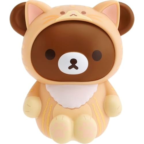 San-X Original Rilakkuma Animal Costume Series Vinyl Figurine Toy - 3 Neko Chairoikoguma