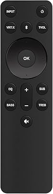ND21-J Soundbar Remote Control Replacement Supports for Vizio 2.1 and 5.1 Sound Bar V21x-J8 V21d-J8 SB2020n-J6 V20-J8 M21d-H8 SB2021n-J6 SB3621n-H8 V21-H8 V51-H6 V51X-J6 Home Theater Speaker System