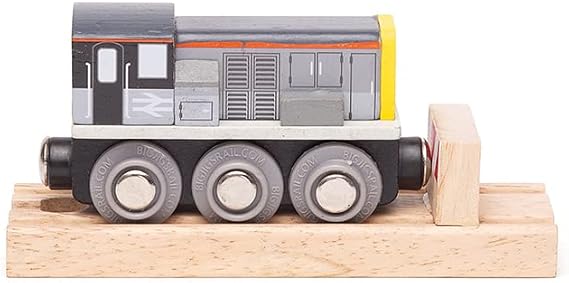 Bigjigs Rail Class 8 Diesel Shunter - Vintage Wooden Trains, Kids Railway Toys & Accessories, Gifts for Toddlers & Children, Compatible with